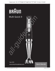 Braun Multi Quick 9 Manual Del Usuario