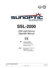 Sunoptic Surgical SSL-2000 Manual Del Operador