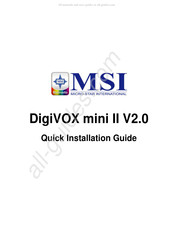 MSI DigiVOX mini II Manual Del Usuario