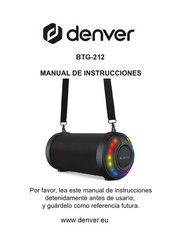 Denver BTG-212 Manual De Instrucciones