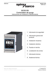 Spirax Sarco BCR3150 Instrucciones De Instalación Y Mantenimiento