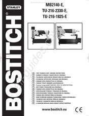 Stanley-Bostitch MB2140-E Especificación Técnica