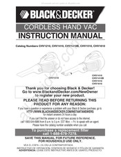Black and Decker CHV1210 Manual De Instrucciones