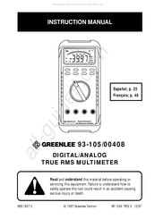 Greenlee 93-105/00408 Manual De Instrucciones