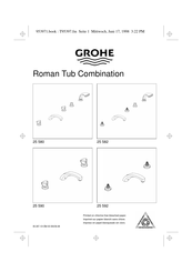 Grohe Roman Tub Combination 25 582 Manual Del Usuario