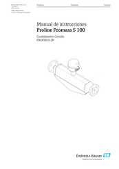 Endress+Hauser Proline Promass S 100 Manual De Instrucciones