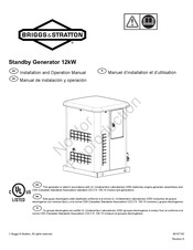 Briggs & Stratton 40692 Manual De Instalación Y Operación