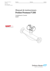 Endress+Hauser Proline Promass F 200 Manual De Instrucciones