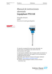 Endress+Hauser Liquiphant densidad FTL51B Manual De Instrucciones Abreviado