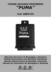 A.E.B. PUMA Manual Instrucciones De Montaje Y Garantia