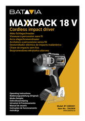 Batavia MAXXPACK 18 V BT-CBID001 Manual De Usuario