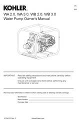 Kohler WB 3.0 Manual Del Propietário