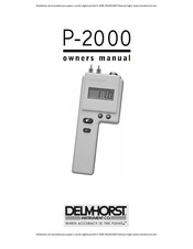 Delmhorst Instrument Co P-2000 Manual Del Propietário