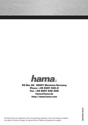 Hama 00079091 Instrucciones De Manejo