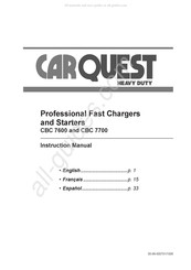 Schumacher Electric CARQUEST CBC 7600 Manual De Instruccion