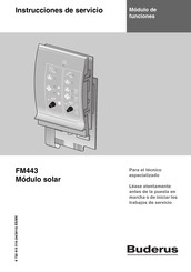 Buderus FM443 Instrucciones De Servicio