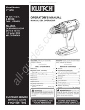 Klutch NT18CD Manual Del Operador