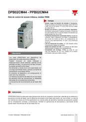 CARLO GAVAZZI DPB02CM44 Ficha Técnica