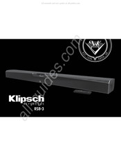 Klipsch RSB-3 Manual Del Usuario