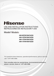Hisense AW-08TW1RAFUE20 Instrucciones De Instalacion Y Uso