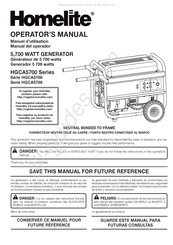 Homelite HGCA5700 Serie Manual Del Operador