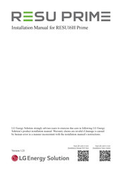 LG RESU Prime Serie Manual