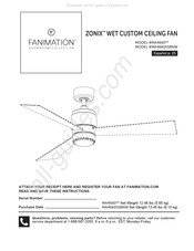 Fanimation ZONIX MA4660SSBNW Manual