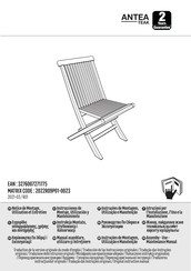 Leroy Merlin ANTEA 3276007271775 Instrucciones De Montaje, Utilización Y Mantenimiento