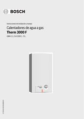 Bosch Therm 3000 FGWH 11 /14 COD E F3 Serie Instrucciones De Instalación Y Manejo