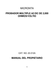 Micronta 22-212A Manual Del Propietário