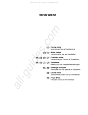 Merloni Elettrodomestici Hotpoint XC 902 GH DC Instrucciones Para El Uso Y La Instalacion