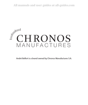Chronos Manufactures Andre Belfort Roue du temps AB - 8410 Manual De Instrucciones