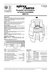 Spirax Sarco MST 21 Descripción