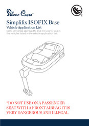 Silver Cross Simplifix ISOFIX Base Manual Del Usuario