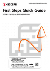 Kyocera ECOSYS PA2100cx Guía De Primeros Pasos