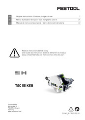Festool TSC 55 KEB Manual De Instrucciones Original