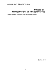 Radio Shack 21 Manual Del Propietário