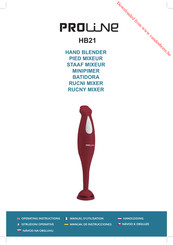 Proline HB21 Manual De Instrucciones