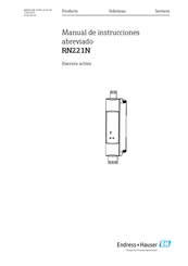 Endress+Hauser Preline RN 221N Manual De Instrucciones Abreviado