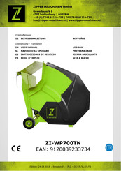 Zipper Maschinen ZI-WP700TN Instrucciones De Servicio