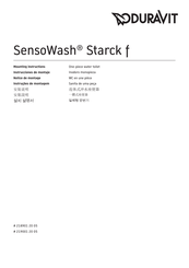 DURAVIT SensoWash Starck f 218901 20 05 Instrucciones De Montaje