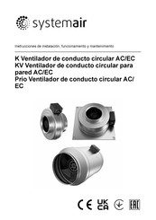 SystemAir prio 315 EC Instrucciones De Instalación, Funcionamiento Y Mantenimiento