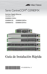 Allied Telesis CentreCOM GS980MX Serie Guía De Instalación Rápida