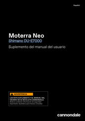 Cannondale Moterra Neo Suplemento Del Manual Del Usuario