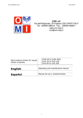 omi CHW 39 Manual De Uso Y Mantenimiento