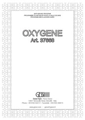 Gessi OXYGENE 37668 Manual Del Usuario