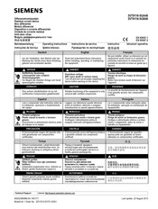 Siemens 3VT9116-5GB40 Instructions De Service