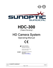 Sunoptic Surgical HDC-300 Manual De Instrucciones