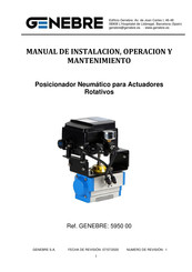 Genebre 5950 00 Manual De Instalación, Operación Y Mantenimiento