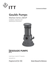 ITT Goulds Pumps Marlow 20EVP Serie Instrucciones De Instalación, Operación Y Mantenimiento